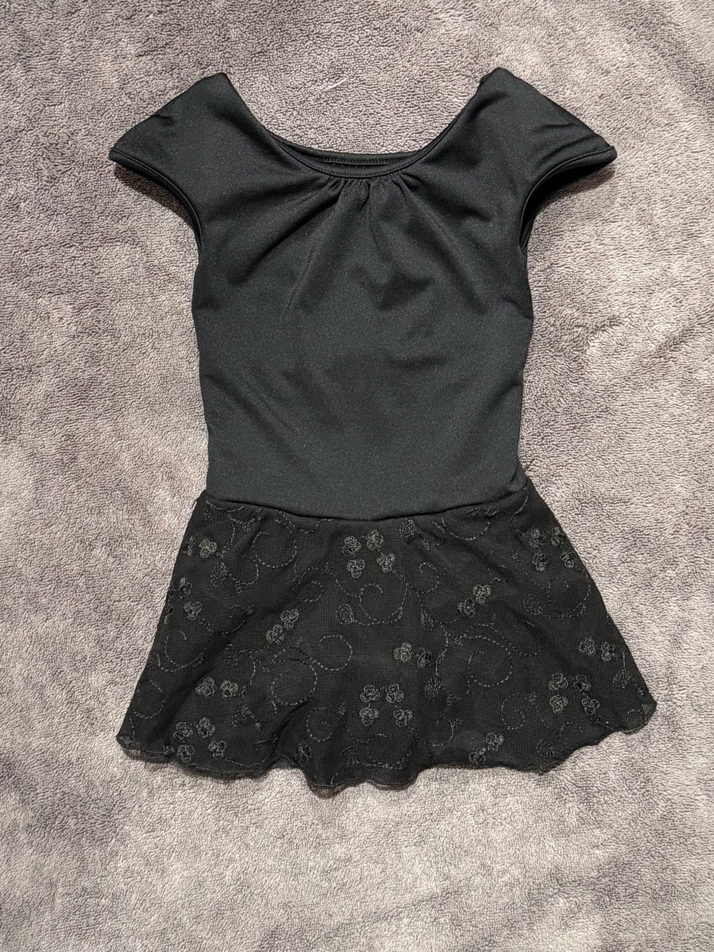 Bloch Black Girls' Dance Leotard with Floral Skirt